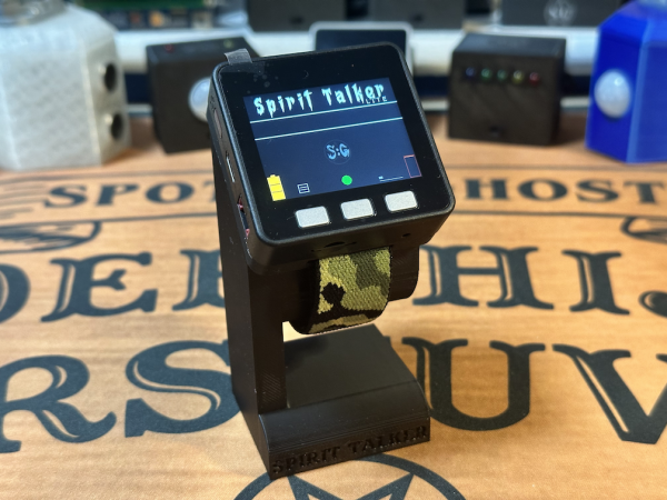 Spirit Talker Lite Watch on Custom Display Stand