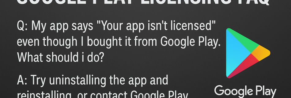 Google Play Licensing FAQ